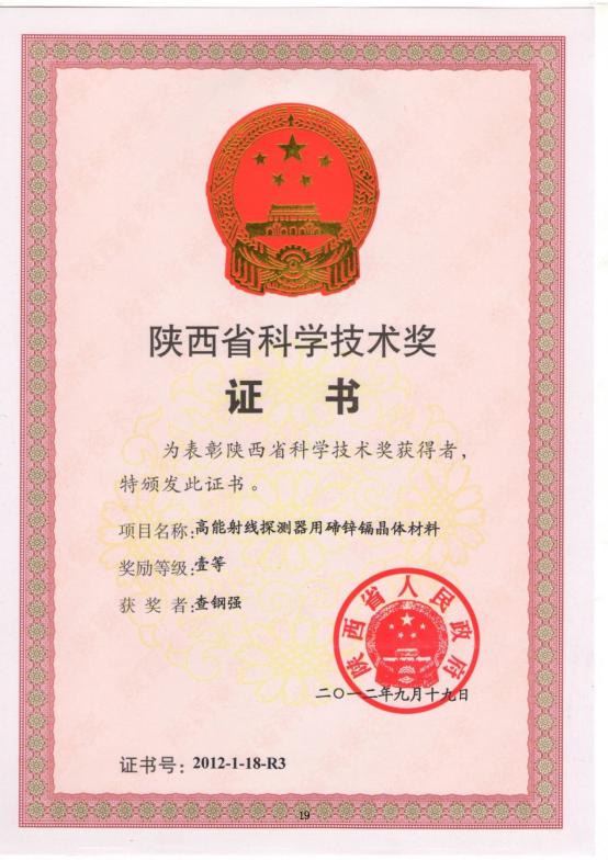 科學(xué)技術(shù)獎(jiǎng)一等